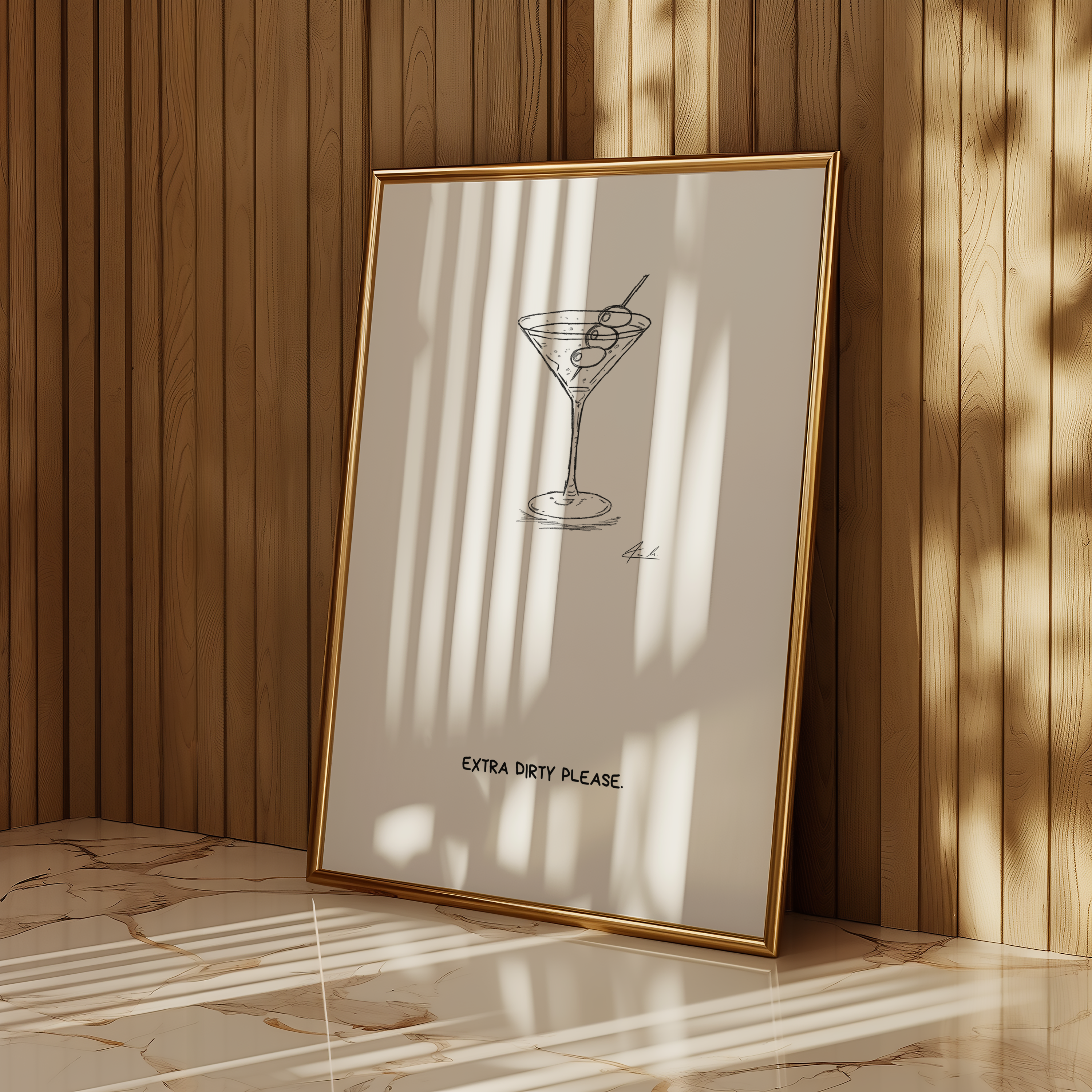 Extra Dirty Please (Martini Drink) - Signiert