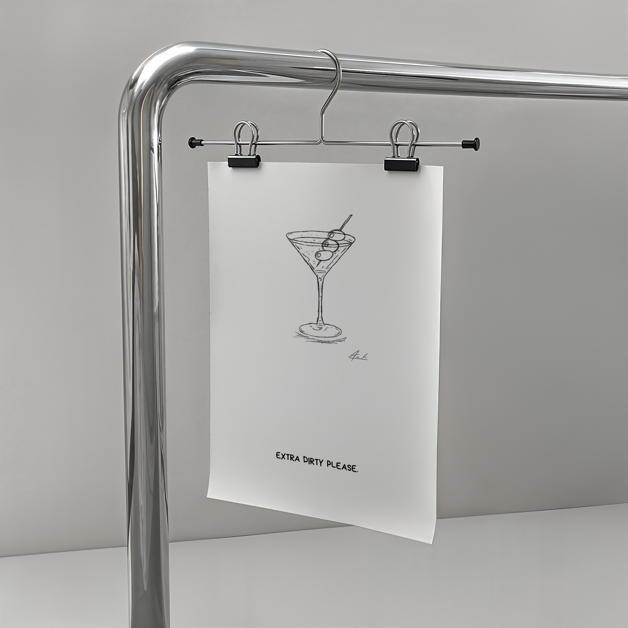 Extra Dirty Please (Martini Drink) - Signiert