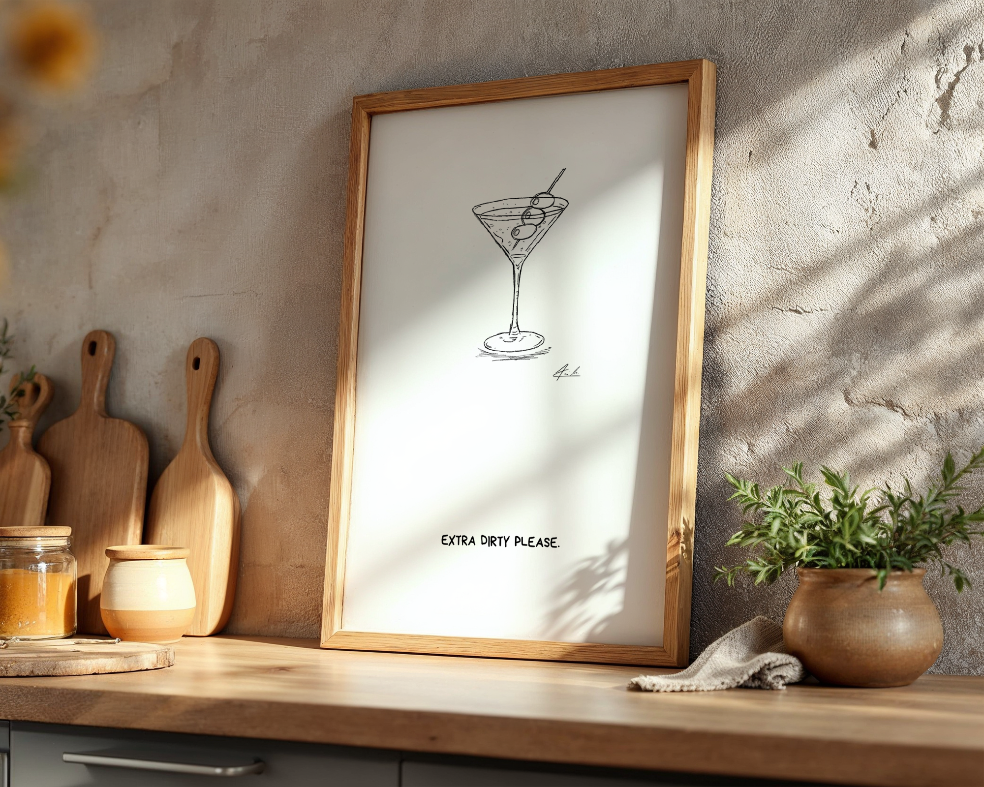 Extra Dirty Please (Martini Drink) - Signiert