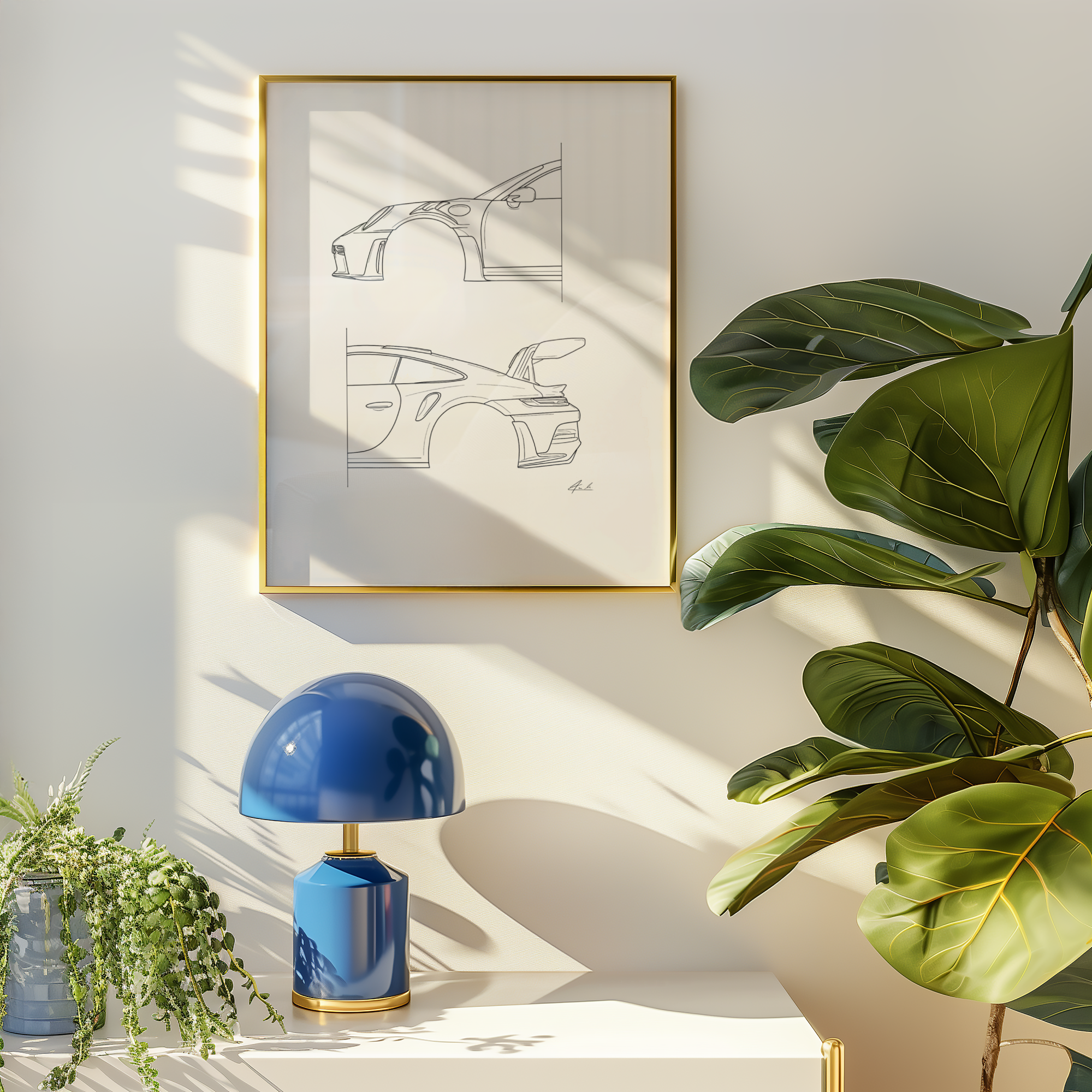 50/50 Car Art - Inspired By Porsche 911 GT3 RS