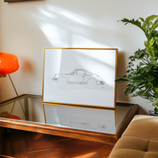 Horizontal Car Art - Inspired By Porsche 911 Oldtimer