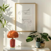 50/50 Car Art - Inspired By Mercedes-Benz SL Oldtimer