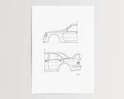 50/50 Car Art - Inspired By Mercedes-Benz 190 EVO II