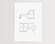 50/50 Car Art - Inspired By Mercedes-Benz G-Klasse G500