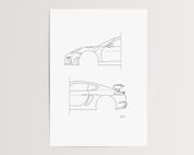 50/50 Car Art - Inspired By Porsche Cayman GT4 RS
