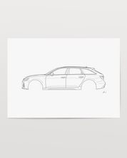 Horizontal Car Art - Inspired By Audi RS6 Avant