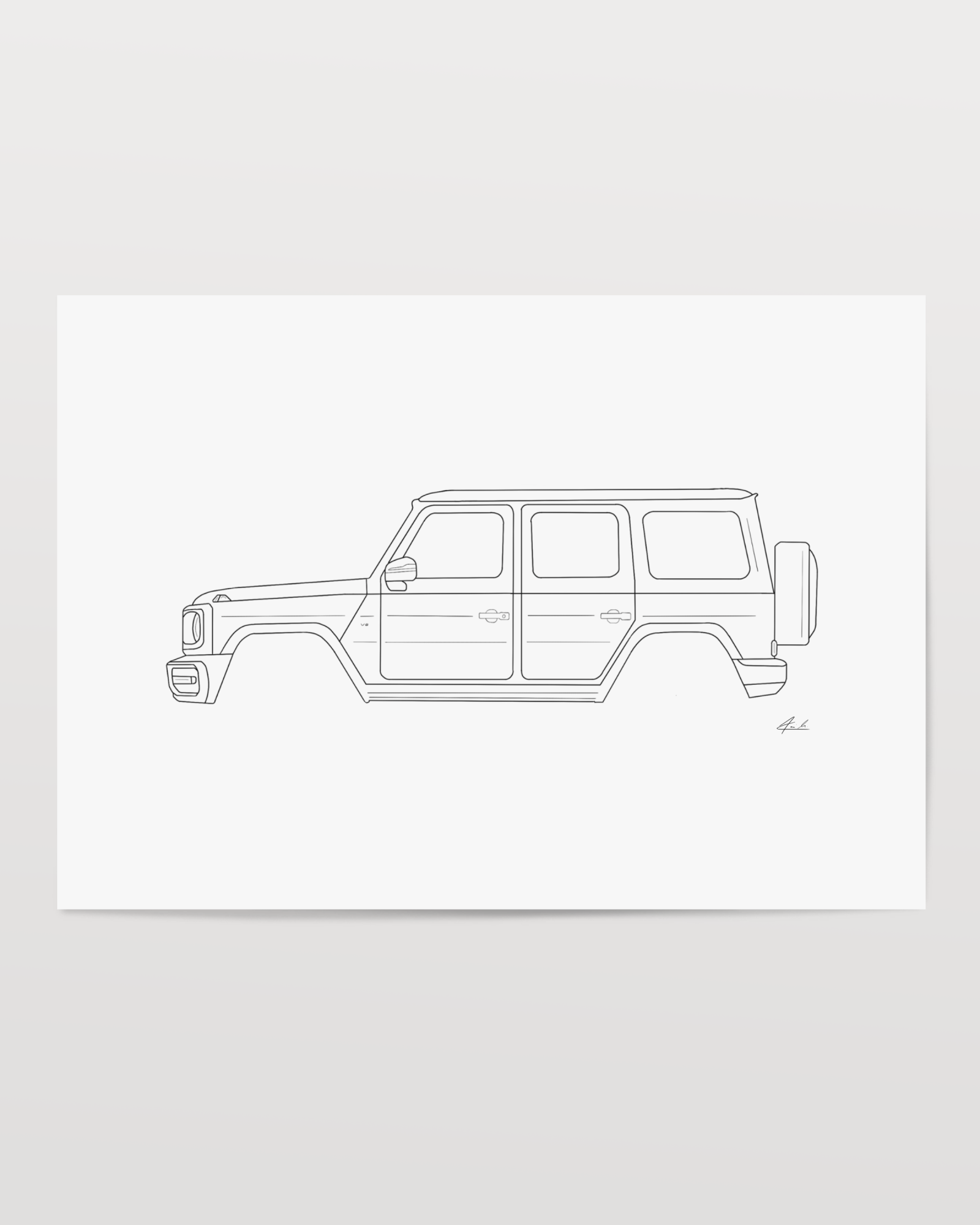Horizontal Car Art - Inspired By Mercedes Benz G-Klasse
