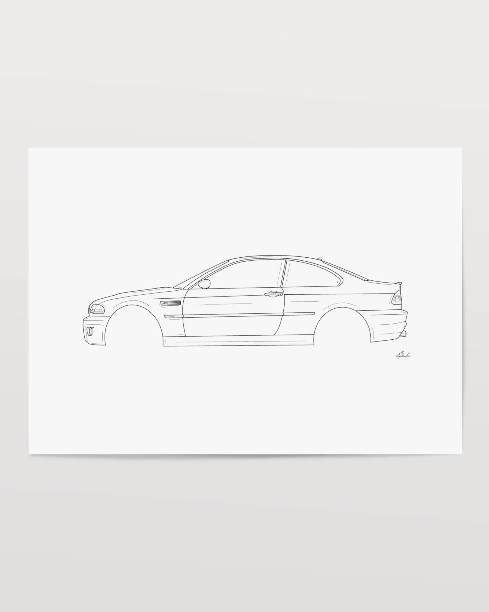 Horizontal Car Art - Inspired By BMW M3 Limousine
