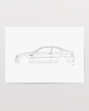 Horizontal Car Art - Inspired By BMW M3 Limousine