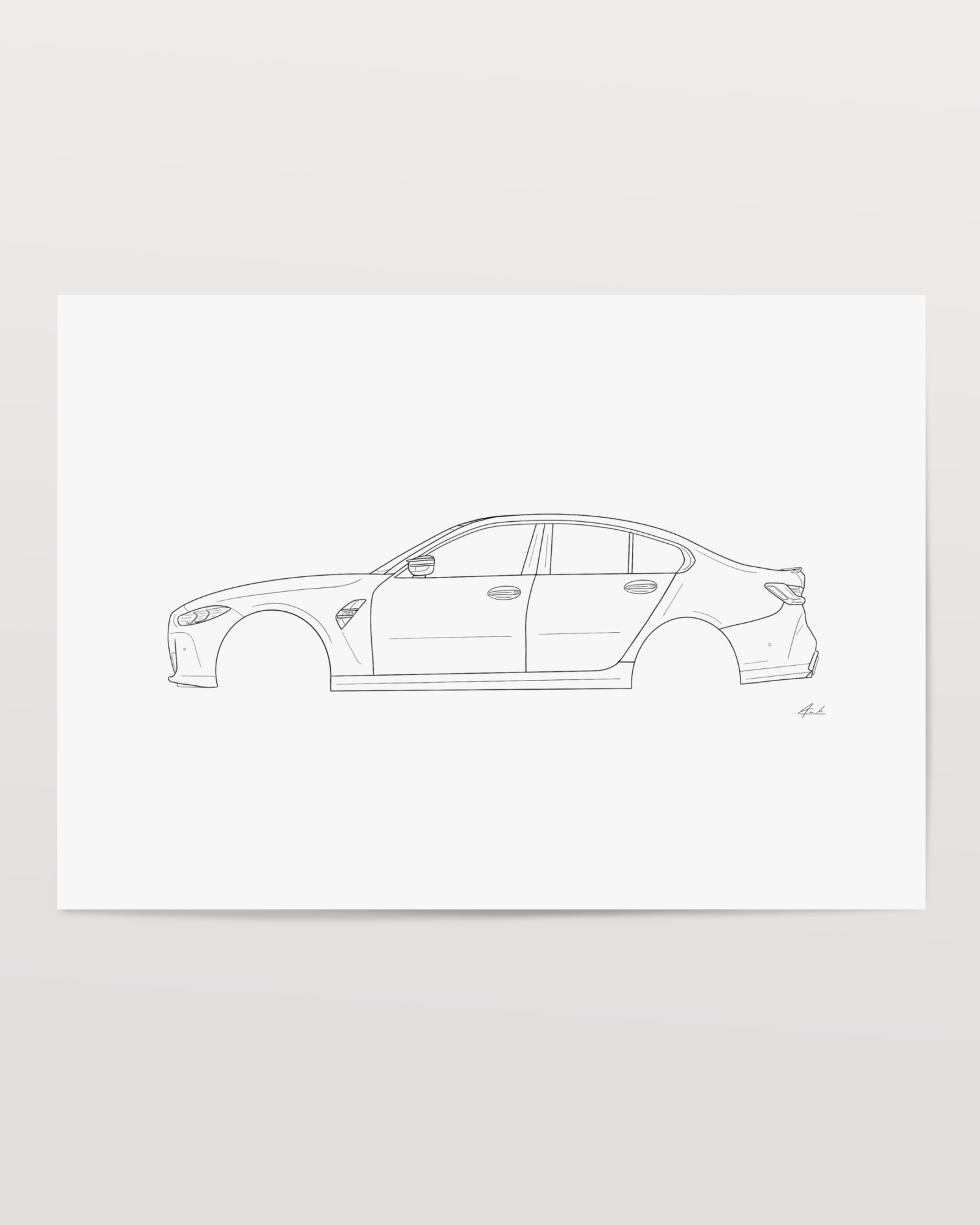 Horizontal Car Art - Inspired By BMW M3 G80