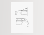 50/50 Car Art - Inspired By Audi RS6 Avant