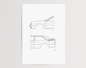 50/50 Car Art - Inspired By Audi Ur-Quattro Oldtimer