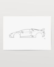 Horizontal Car Art - Inspired By Lamborghini Huracan STO