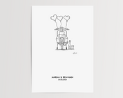 Hochzeit Vespa - Individualisiert & Signiert