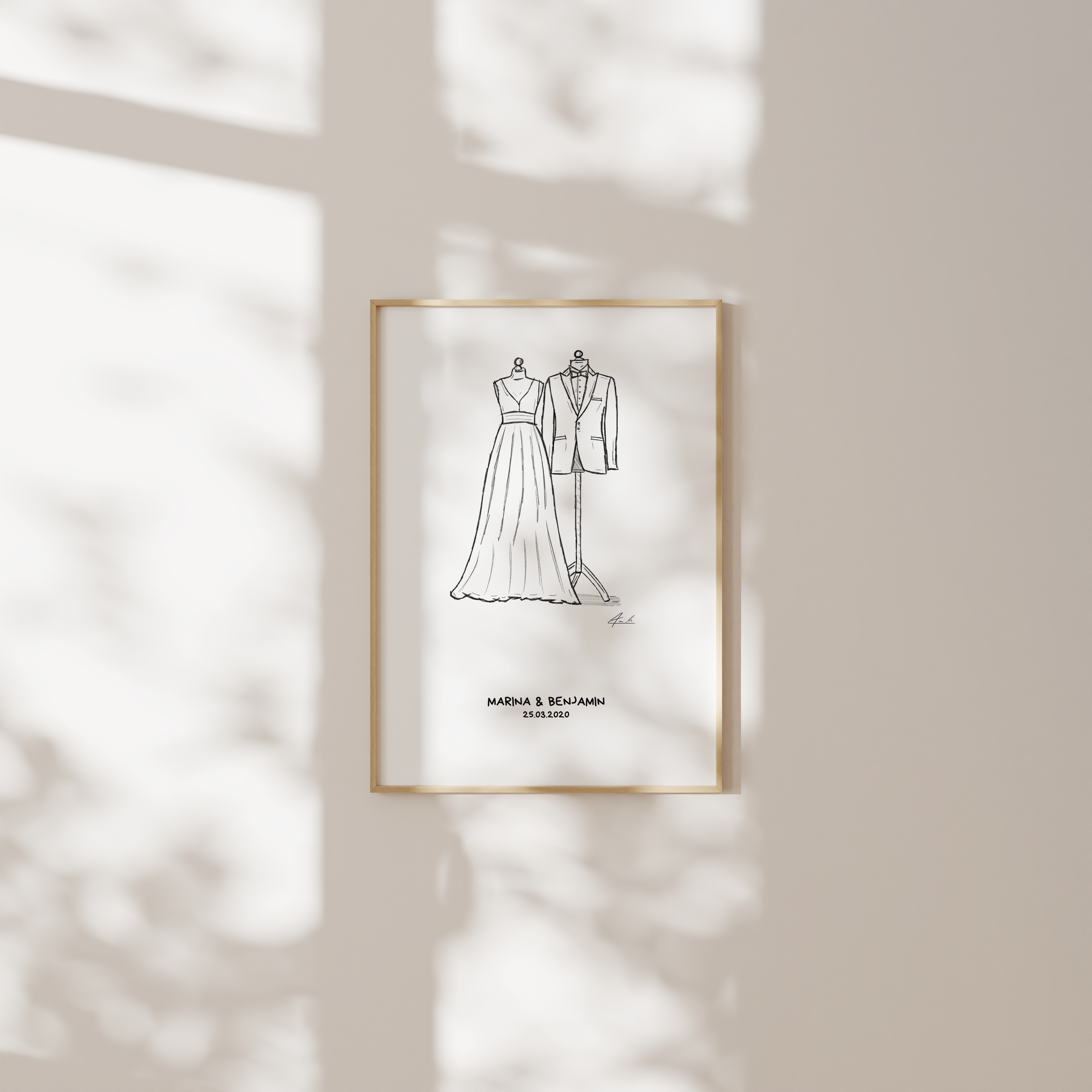 Hochzeit Kleid & Anzug - Individualisiert & Signiert
